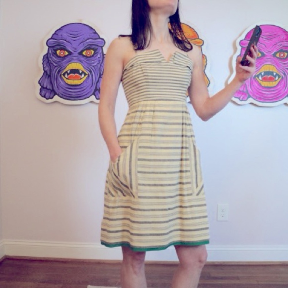 Anthropologie Maeve striped dress size 2